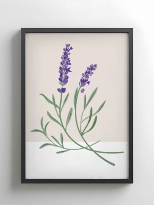 Purple Lavender Art Print for Home Decor