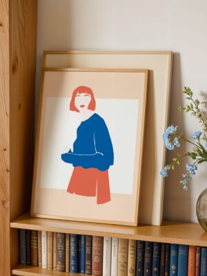 Woman-Blue-Framed-Contemporary-Art1