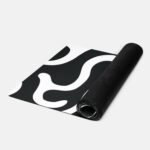 Black and White Lines Yoga Mat Stylish and Functional Comfort