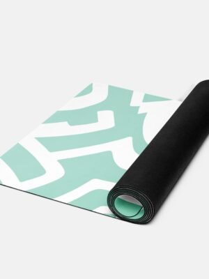 Geometric Maze Yoga Mat Non-Slip and Cushioned