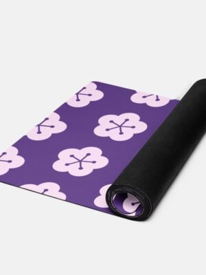 Purple Blossom Yoga Mat Comfort and Style