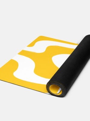 Yellow Swirl Yoga Mat Stylish & Functional Comfort