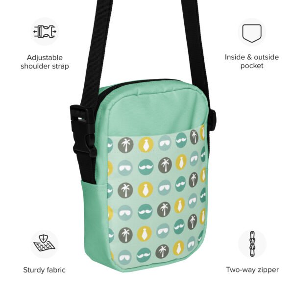 Mustache and Palm Crossbody Bag Everyday Utility