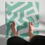 Geometric Maze Yoga Mat Non-Slip and Cushioned