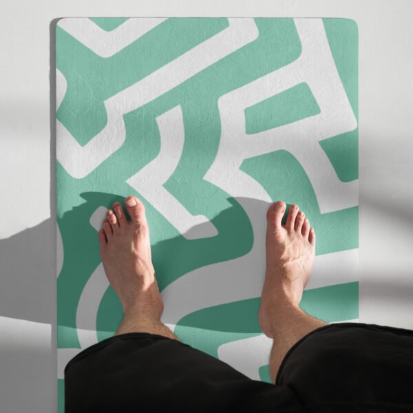 Geometric Maze Yoga Mat Non-Slip and Cushioned