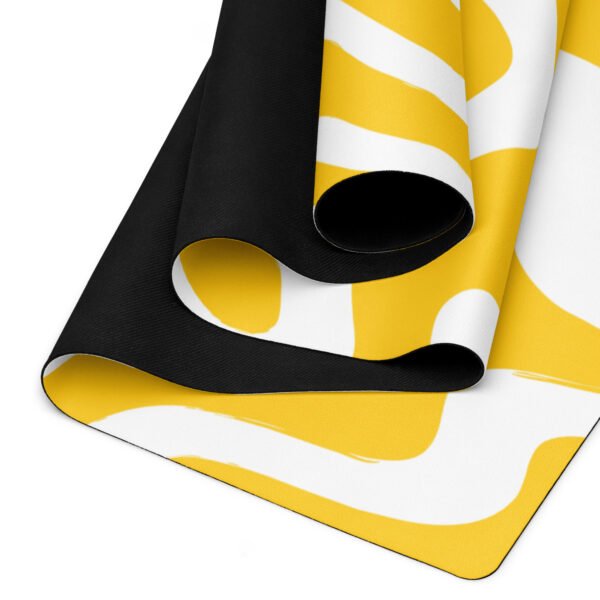 Yellow Swirl Yoga Mat Stylish & Functional Comfort