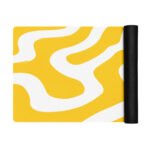 Yellow Swirl Yoga Mat Stylish & Functional Comfort