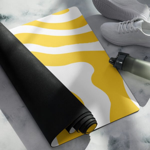 Yellow Swirl Yoga Mat Stylish & Functional Comfort