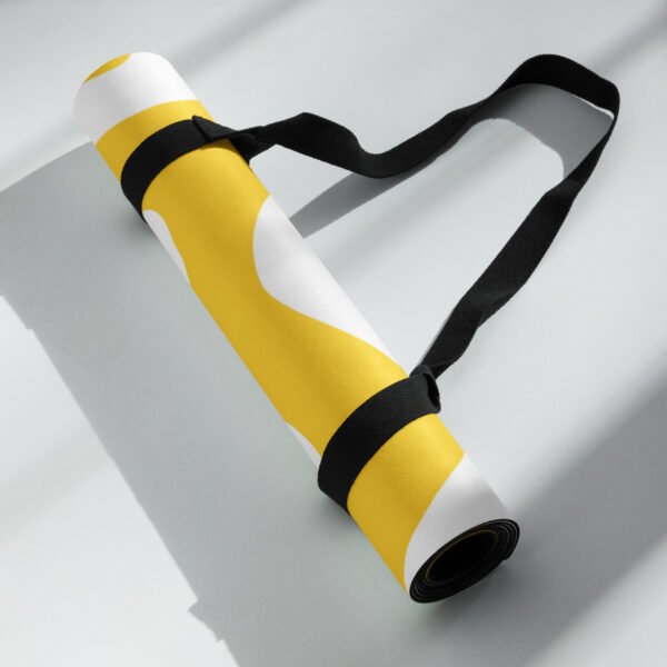 Yellow Swirl Yoga Mat Stylish & Functional Comfort