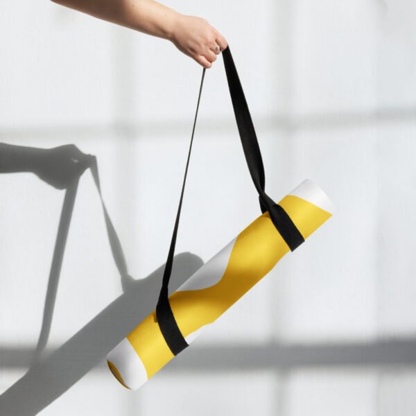 Yellow Swirl Yoga Mat Stylish & Functional Comfort