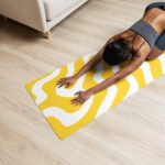 Yellow Swirl Yoga Mat Stylish & Functional Comfort