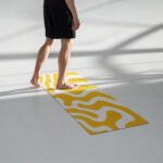 Yellow Swirl Yoga Mat Stylish & Functional Comfort