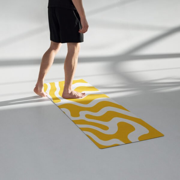 Yellow Swirl Yoga Mat Stylish & Functional Comfort