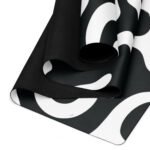 Black and White Lines Yoga Mat Stylish and Functional Comfort