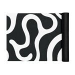 Black and White Lines Yoga Mat Stylish and Functional Comfort