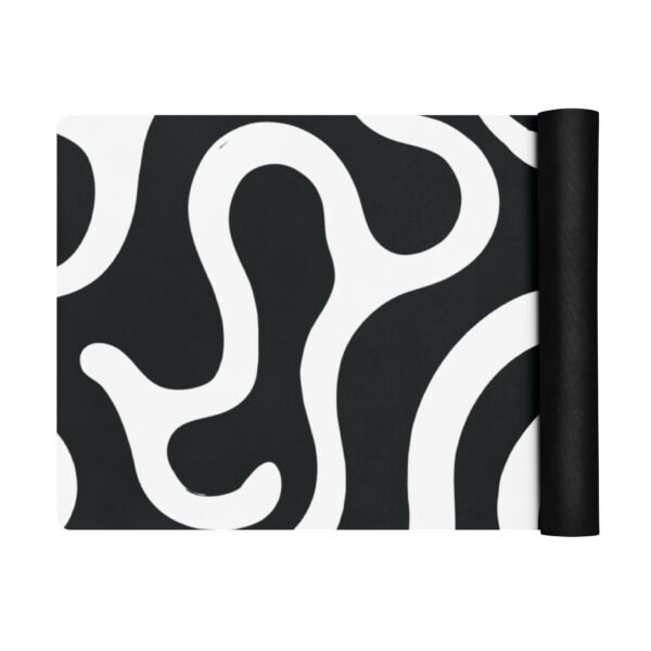 Black and White Lines Yoga Mat Stylish and Functional Comfort