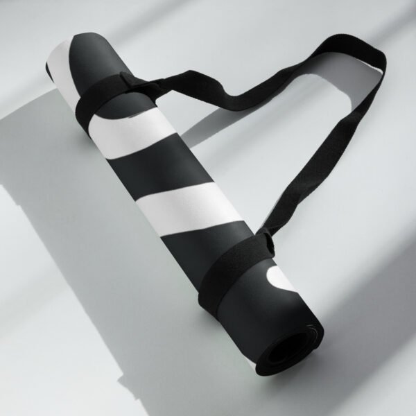 Black and White Lines Yoga Mat Stylish and Functional Comfort