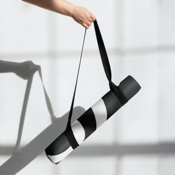 Black and White Lines Yoga Mat Stylish and Functional Comfort