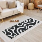 Black and White Lines Yoga Mat Stylish and Functional Comfort