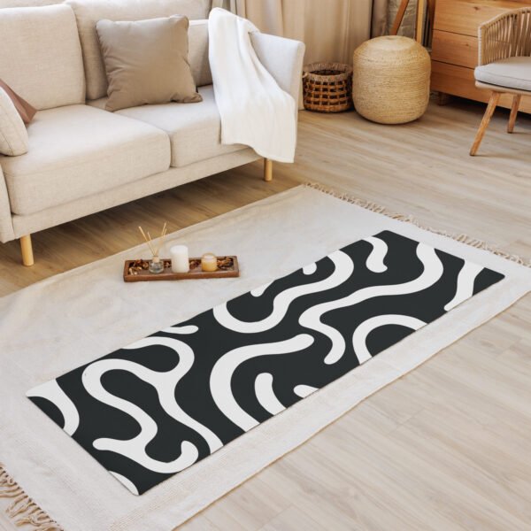 Black and White Lines Yoga Mat Stylish and Functional Comfort