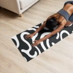 Black and White Lines Yoga Mat Stylish and Functional Comfort
