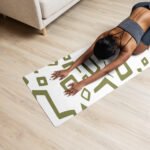 Olive Motif Yoga Mat Soft and Comfort