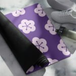 Purple Blossom Yoga Mat Comfort and Style