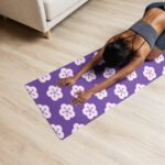 Purple Blossom Yoga Mat Comfort and Style