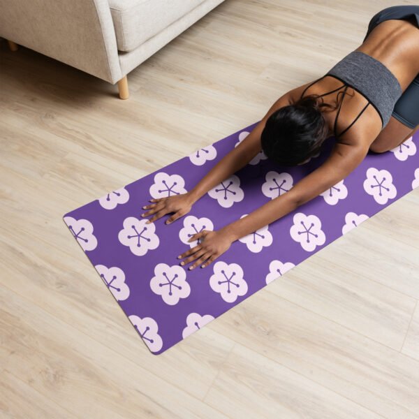 Purple Blossom Yoga Mat Comfort and Style