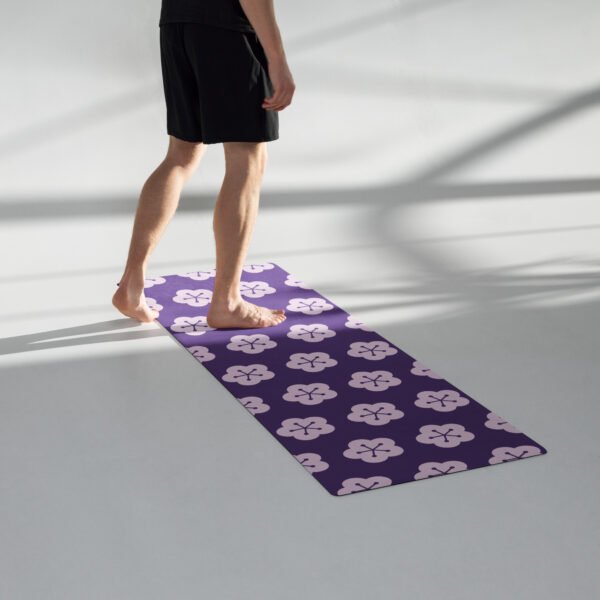 Purple Blossom Yoga Mat Comfort and Style