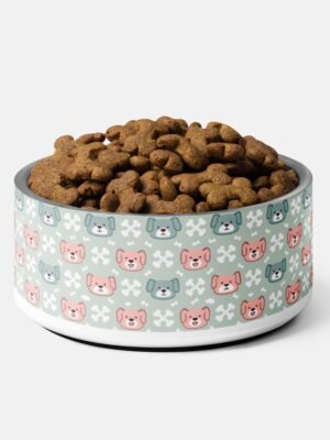 Bone and Dog Design Pet Bowl