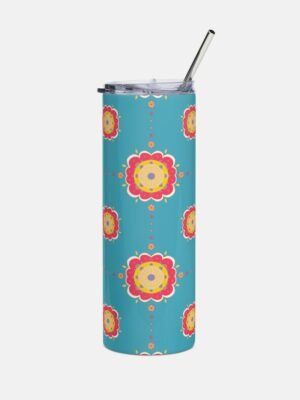 Bright Bloom Pattern Tumbler