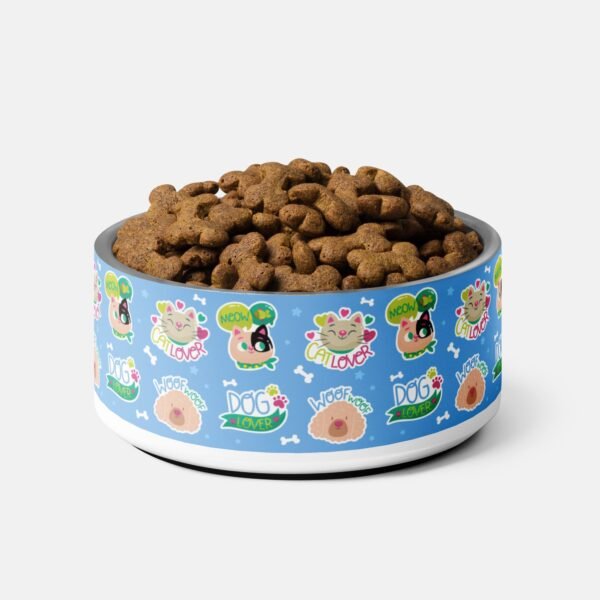 Cute Cat and Dog Meow Woof Pet Bowl