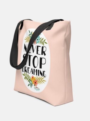 Dream Big Floral Tote Bag