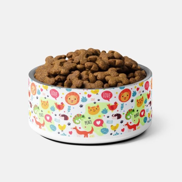 Peace and Love Animals Pet Bowl