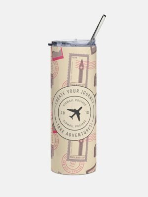 Postage Stamp Design Tumbler