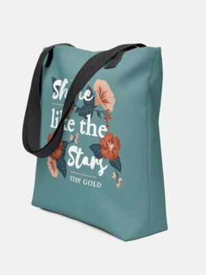 Shine Stars Floral Tote Bag