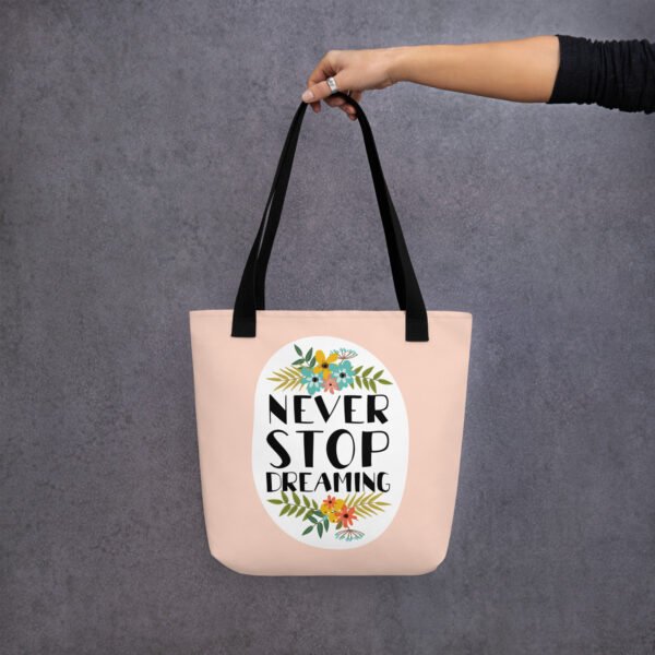 Dream Big Floral Tote Bag