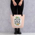 Dream Big Floral Tote Bag
