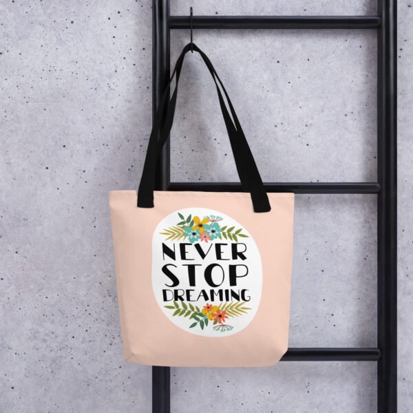 Dream Big Floral Tote Bag