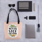 Dream Big Floral Tote Bag