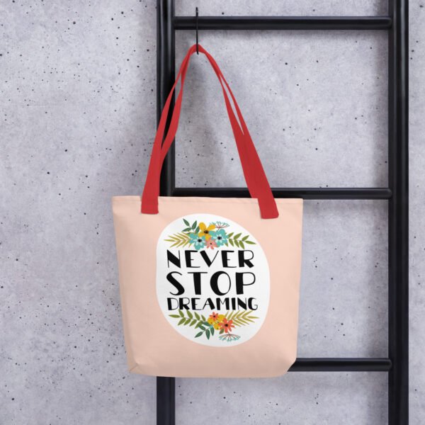 Dream Big Floral Tote Bag