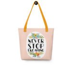 Dream Big Floral Tote Bag