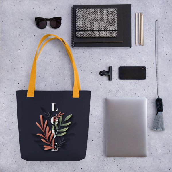 Elegant Leafy LOVE Tote Bag