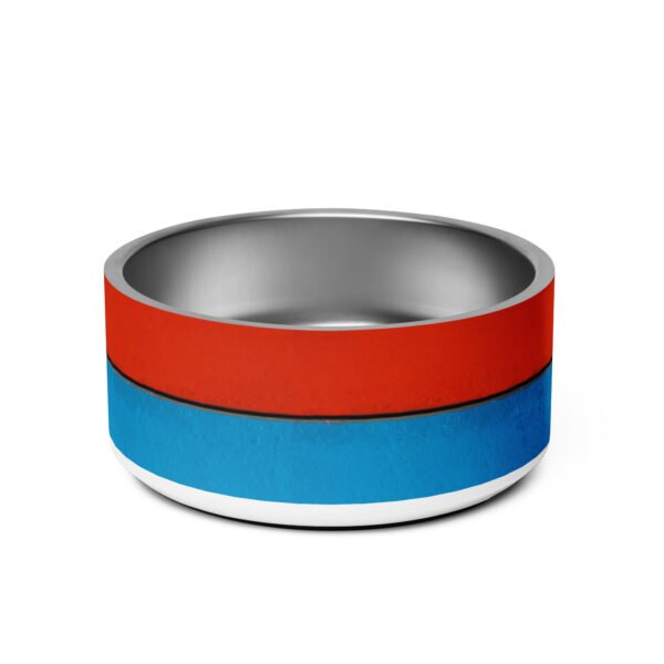 Red and Blue Color Block Pet Bowl