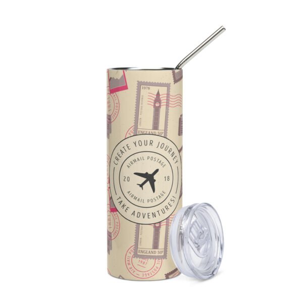 Postage Stamp Design Tumbler