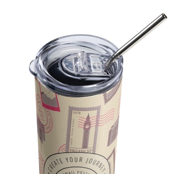 Postage Stamp Design Tumbler