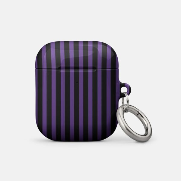 Purple Black Regal Stripe Case for AirPods®