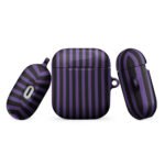 Purple Black Regal Stripe Case for AirPods®