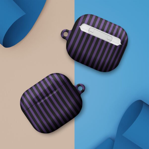 Purple Black Regal Stripe Case for AirPods®